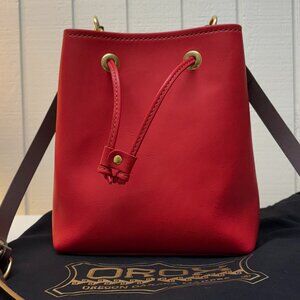 Orox Bucket Bag - Cherry (Red) Leather